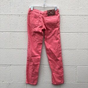 2006 DOLCE & GABBANA CORAL LOW RISE SKINNY JEANS SZ 25